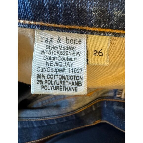 Rag & Bone Jeans Womens Size 26 Blue New Quay Wash Split Hem The Crop - Picture 12 of 14